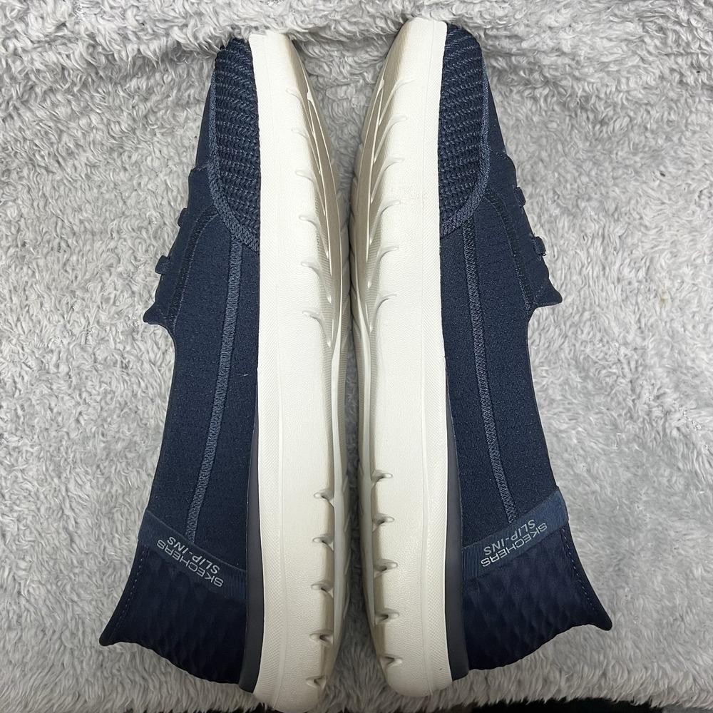 Skechers Slip Ins On The Go Flex Top Notch Shoes 9.5 Navy Blue Handsfree Comfort - Picture 6 of 10